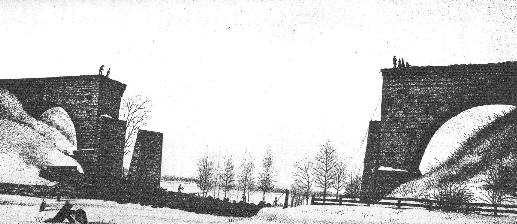 Bridge Disaster Scene looking South.  Picture taken 12/30/1876.